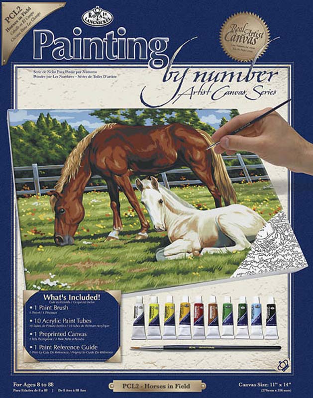 ROYAL BRUSH PCS8 Galda spēle Hobby Zīmējam pēc numuriem Thoroughbred