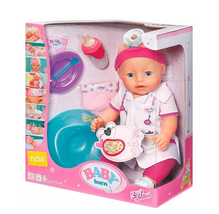 Кукла Baby Born Доктор (интерактивная) Zapf Creation 820421 / 819173