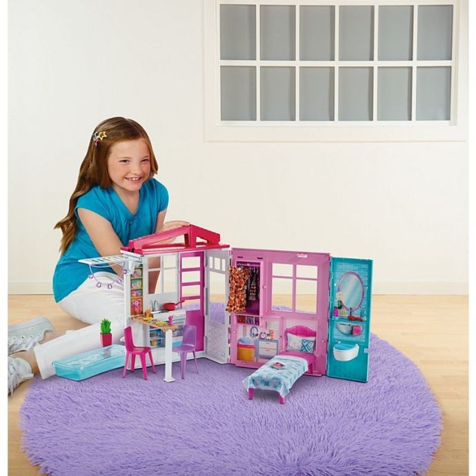 FXG52 Barbie Doll and Furniture Set, Loft Bed with Transforming Bunk Beds 