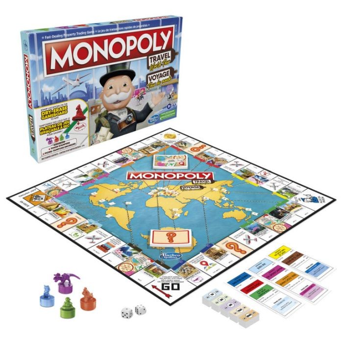 F4007EL  MONOPOLY Galda spēle "Monopoly: Ceļojums apkārt zemeslodei", (igauņu un latviešu 